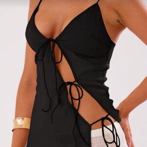 Chic Black Cutout Top